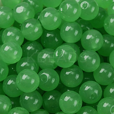 Imitation Jade Glass Seed Beads SEED-Z004-J8MM-08-1