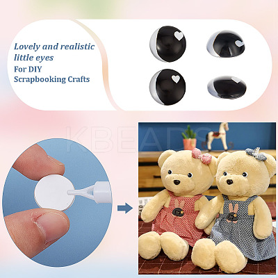 96Pcs 24 Style Glass Doll Craft Eyes Cabochons DIY-OC0011-83D-1