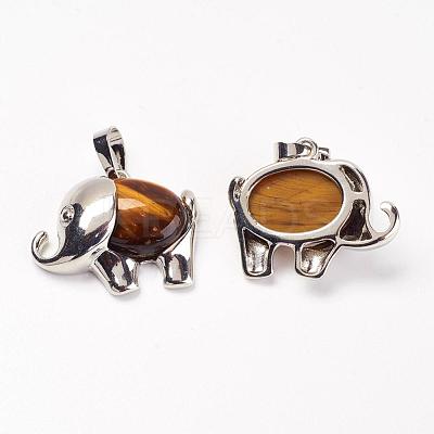 Natural & Synthetic Mixed Stone Pendants G-G713-E-1