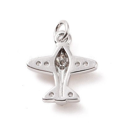Brass Micro Pave Cubic Zirconia Charms KK-C012-42P-1
