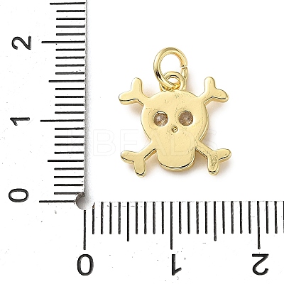 Brass Micro Pave Cubic Zirconia Charms LS-KK-I383-08G-03-1