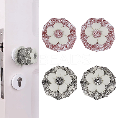 4Pcs 2 Colors Polyester Door Knob Cover DIY-FG0007-09-1
