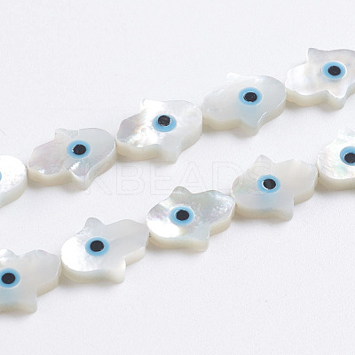 Natural White Shell Mother of Pearl Shell Beads SSHEL-L017-005B-1
