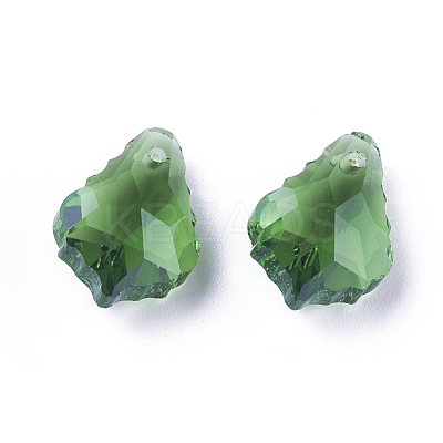 Faceted Glass Pendants GLAA-F068-C01-01-1