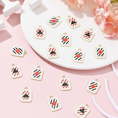 16Pcs 4 Styles Alloy Enamel Pendants ENAM-FS0001-69-1