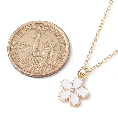 Alloy Enamel Pendant Necklaces for Women NJEW-JN04806-1