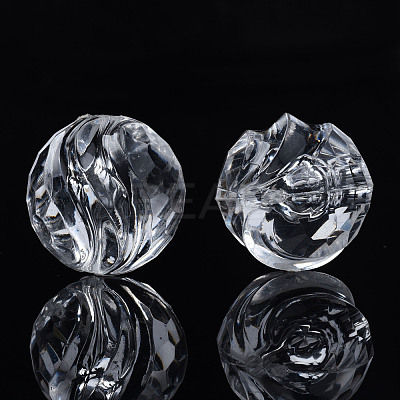 Transparent Acrylic Beads TACR-N009-34-1