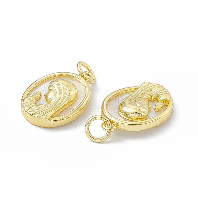 Rack Plating Brass Pendants X-KK-B065-13G-1