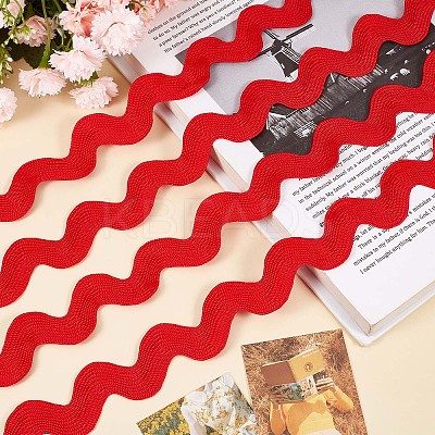 9 Yards Polyester Wavy Fringe Trim Ribbon OCOR-XCP0002-90B-1