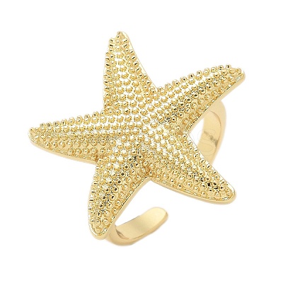 Brass Cuff Finger Rings for Women RJEW-U033-09G-02-1