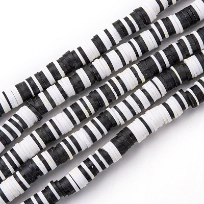 Handmade Polymer Clay Beads Strands CLAY-R089-6mm-T02B-02-1