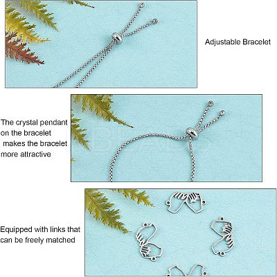DIY Stainless Steel Slider Bracelets Making Kits DIY-UN0001-91-1