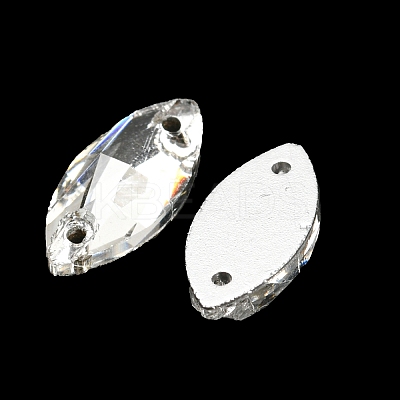 Glass Connector Charms GLAA-A006-10A-1