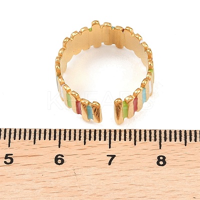 304 Stainless Steel Cuff Open Rings for Women RJEW-I113-02G-04-1