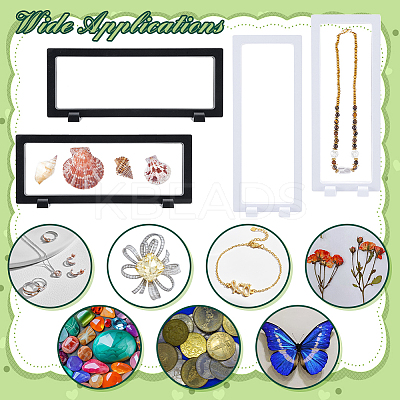 6Pcs 2 Colors Rectangle ABS Plastic 3D Floating Frame Display Holder ODIS-GA0001-66-1