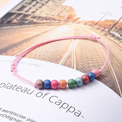Adjustable Korean Waxed Polyester Cord Bracelets BJEW-JB05482-1