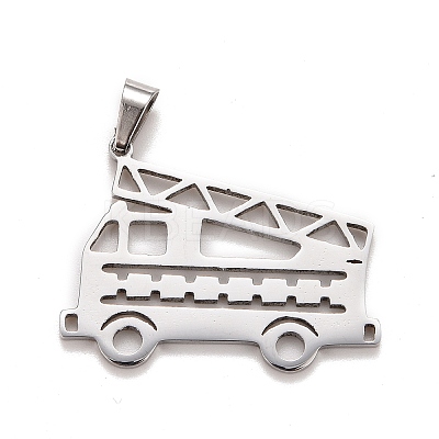 Non-Tarnish 304 Stainless Steel Pendants with 201 Stainless Steel Clasp LS-STAS-A058-01P-1
