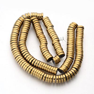 Electroplate Non-magnetic Synthetic Hematite Beads Spacers Strands G-Q486-74F-1