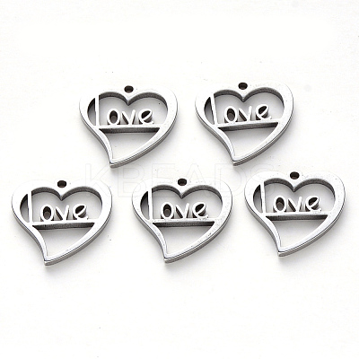 Non-Tarnish 304 Stainless Steel Charms STAS-N092-84-1