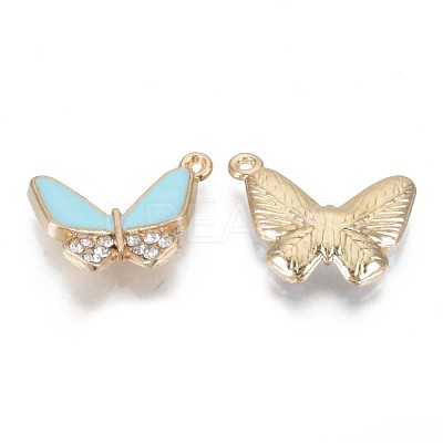 Alloy Enamel Rhinestones Pendants ENAM-T009-57A-RS-1