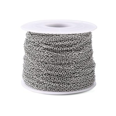 Tarnish Resistant 304 Stainless Steel Cable Chains CHS-R003-0.4mm-1