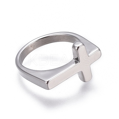 Tarnish Resistant 304 Stainless Steel Finger Rings RJEW-O032-12P-19mm-1