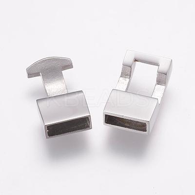 Tarnish Resistant 304 Stainless Steel Snap Lock Clasps STAS-L189-32P-1