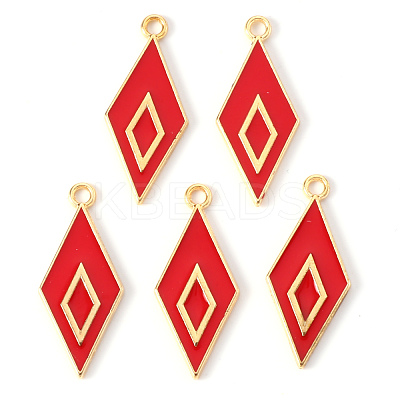 Alloy Enamel Pendants ENAM-N054-34D-RS-1