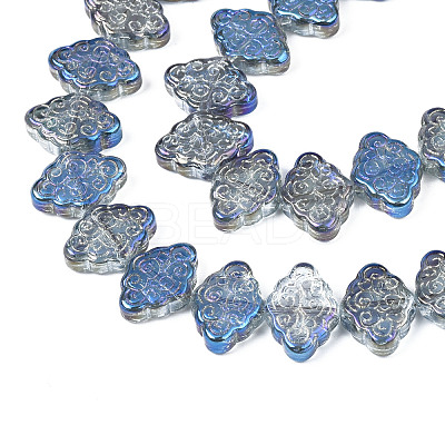 Electroplate Glass Beads Strand EGLA-S188-20-B01-1