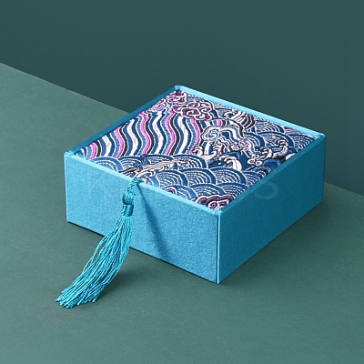Chinese Style Wave Brocade & Satin Box PW-WG65017-05-1