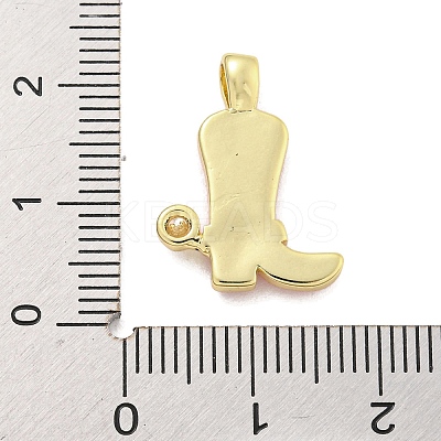 Brass with Cubic Zirconia with Enamel Pendant KK-Q814-22G-03-1