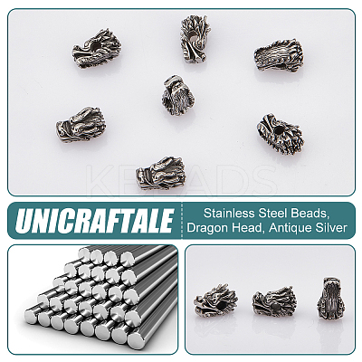 10Pcs 316 Surgical Stainless Steel Beads STAS-UN0058-99-1