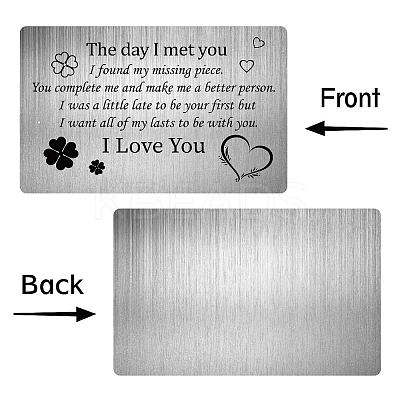Rectangle 201 Stainless Steel Blank Thermal Transfer Wallet Card DIY-WH0252-011-1