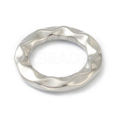 Non-Tarnish Hammered 304 Stainless Steel Linking Rings STAS-G244-35A-P-1