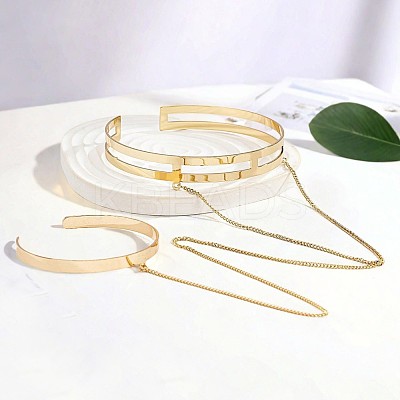 Alloy Chain Cuff Bangles FS-WGDB032-01-1