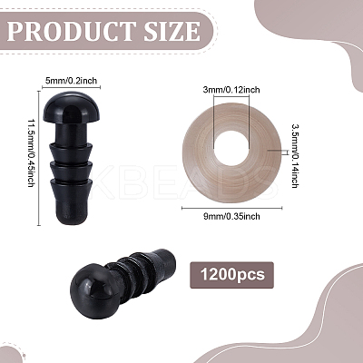 600Pcs Resin Doll Eyes Washers DIY-ME0001-50-1