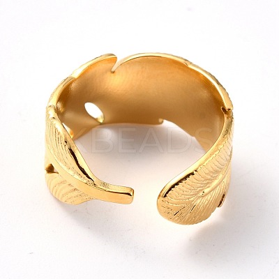 Ion Plating(IP) 304 Stainless Steel Finger Rings RJEW-L102-23G-1