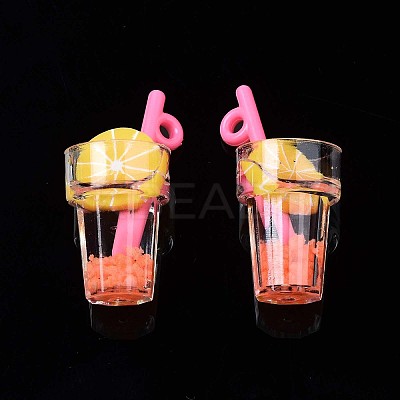 Imitation Fruit Tea Resin Pendants LS-CRES-S359-31F-1