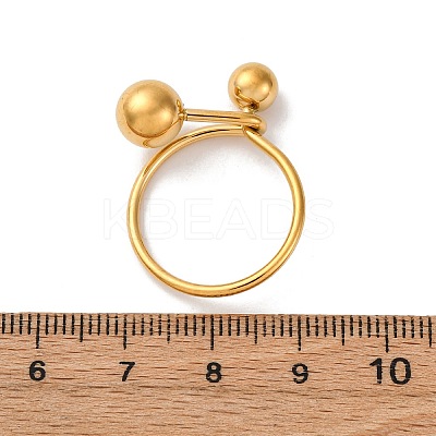 304 Stainless Steel Adjustable Cuff Rings for Women LS-RJEW-B131-03B-1