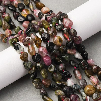 Natural Multicolor Tourmaline Beads Strands G-K395-A06-01-1