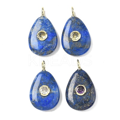 Dyed Natural Lapis Lazuli Pendants G-H318-04G-04-1