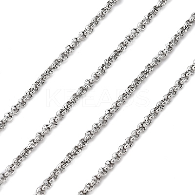 Tarnish Resistant 304 Stainless Steel Rolo Chains CHS-K001-99D-1