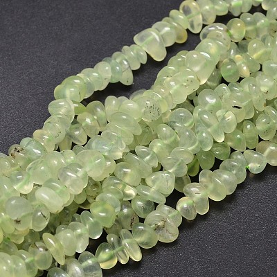 Natural Prehnite Chip Beads Strands X-G-E271-99-1