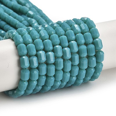 Opaque Glass Beads Strands GLAA-G112-04G-1