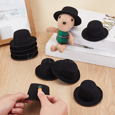 EVA Cloth Round Fascinator Hat Base for Doll AJEW-WH0455-258B-1