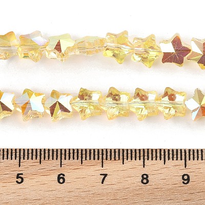Electroplate Transparent Glass Beads Strands EGLA-U004-03A-HP01-1