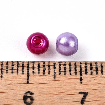 Baking Paint Pearlized Glass Pearl Beads HY-Q003-4mm-M01-1