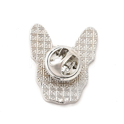 Dog Enamel Pin with Brass Butterfly Clutches JEWB-A006-04I-1