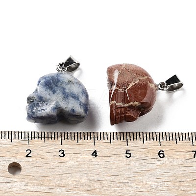 Natural & Synthetic Mixed Gemstone Pendants G-P520-04P-1