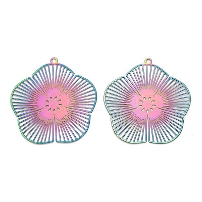 201 Stainless Steel Pendants STAS-I329-01RC-1